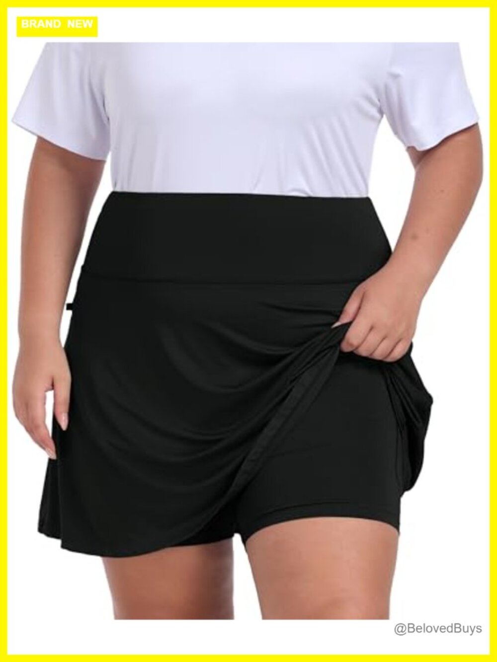 Plus Size Athletic Skort 20" Golf Tennis Skirt Built-in Shorts 4-Way Stretch